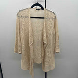Jeanne Pierre Women's Size M Cream Crochet Cardigan