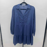 MNG Women's Size 6 Blue Eyelet Dress