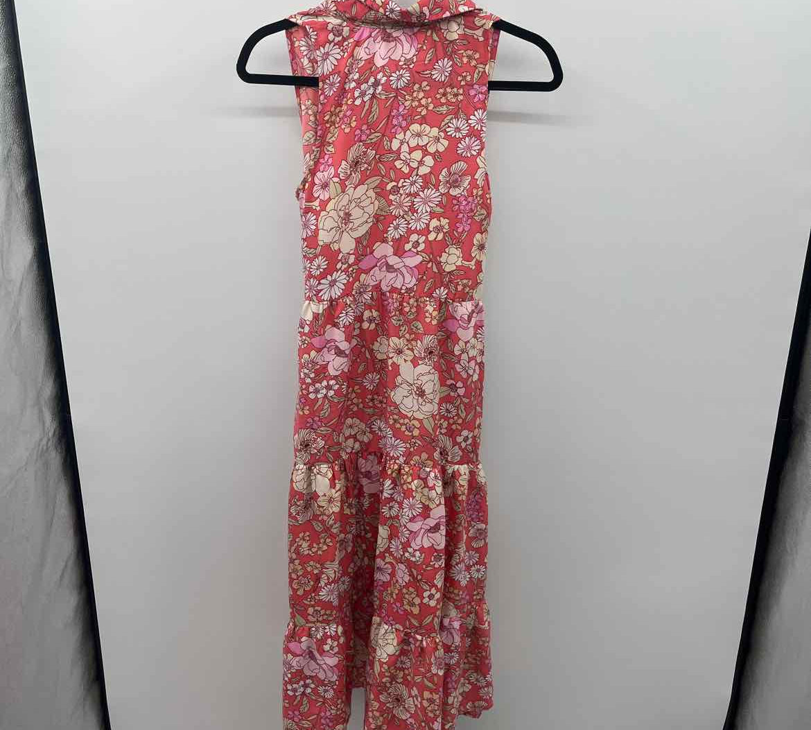Bog Collection Women's Size 14 coral Floral Dress