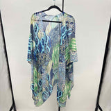 Chico's Women's Size L/XL Blue Multi-Pattern Cardigan