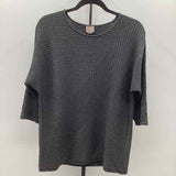 Chico's Women's Size M Charcoal Ribbed Sweater