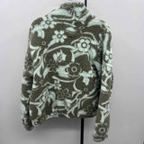 American Eagle Junior's Size M Green Floral Jacket