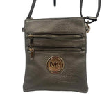 MICHAEL KORS Bronze Pebble Leather MEDINA Crossbody Purse by MIA K