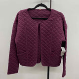 Mono b Women's Size L Purple Quilted Jacket