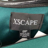 Xscape Women's Size 8P Green Solid Gown/Evening Wear