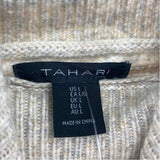 Tahari Women's Size L Beige Textured Sweater