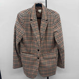 a new day Women's Size XL Brown Checkered Jacket