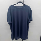 MTA sport Men's Size XXXL Blue Solid Short Sleeve Shirt