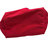 LANDS END Red & Blue Plaid Handled Canvas Tote Bag Purse