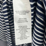 Jones New York Women's Size 1X Navy Stripe Long Sleeve Shirt