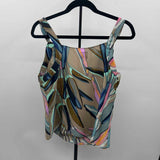 Nic & Zoe Women's Size M Tan Floral Tank