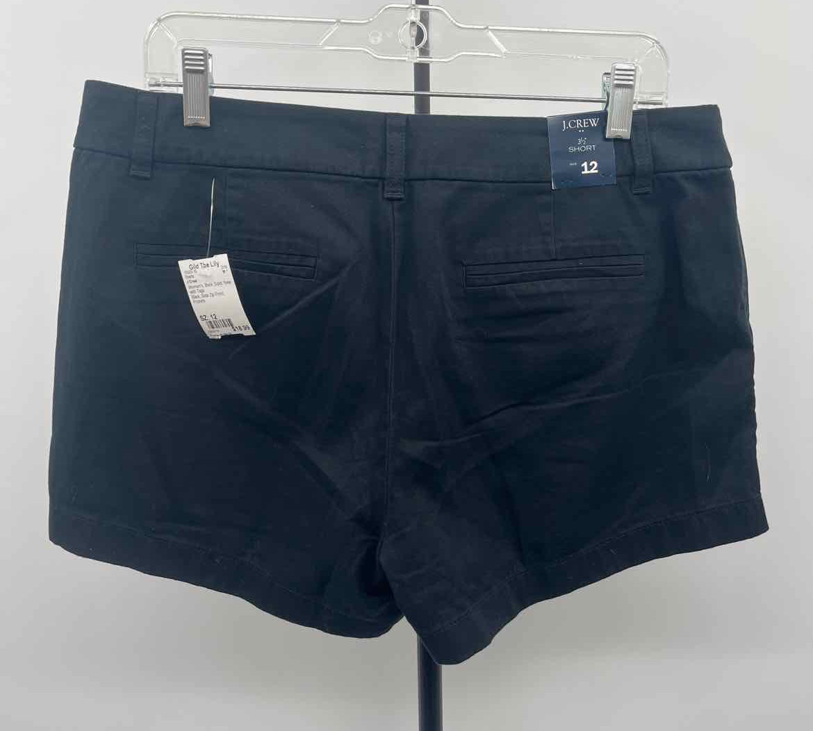 J Crew Women's Size 12 Black Solid Shorts
