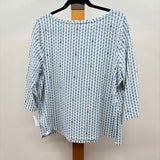 Talbots Women's Size 2XP White Anchor Long Sleeve Shirt