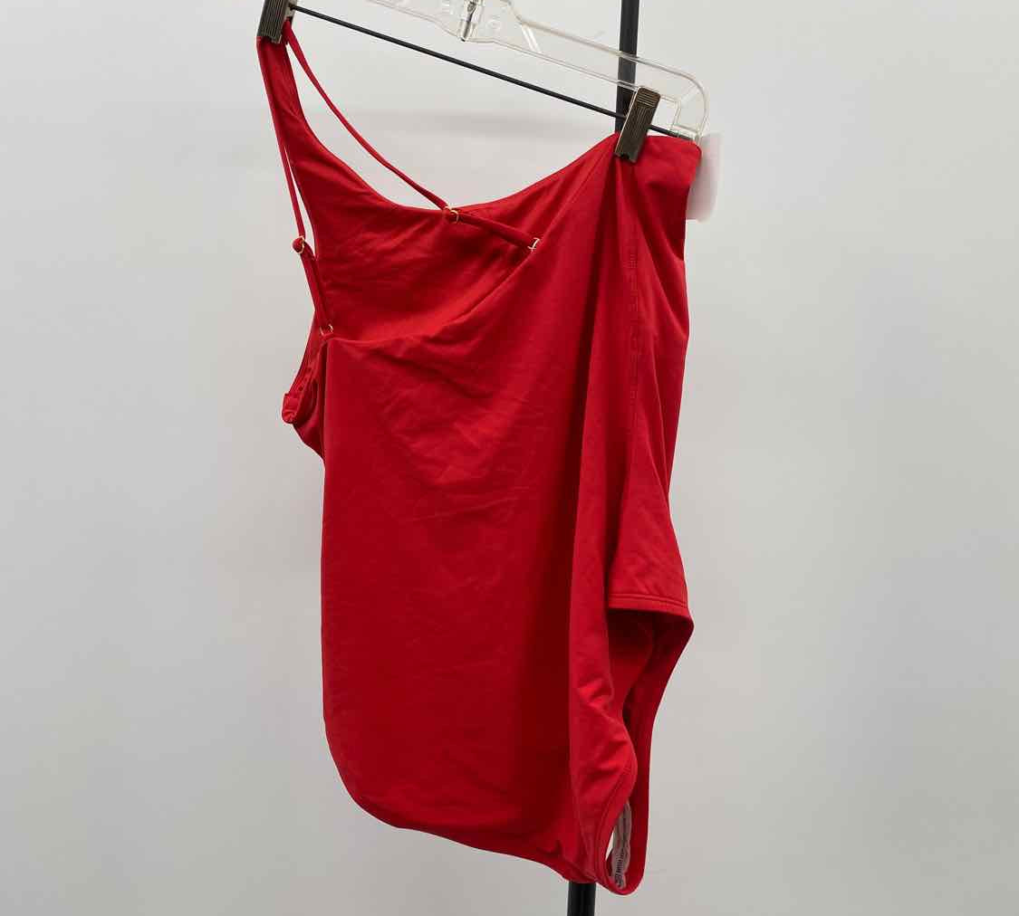 Andie Women's Size L Red Solid Swimsuit - 1 Piece
