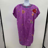 Johnny Was Women's Size 10 Purple Embroidered Dress