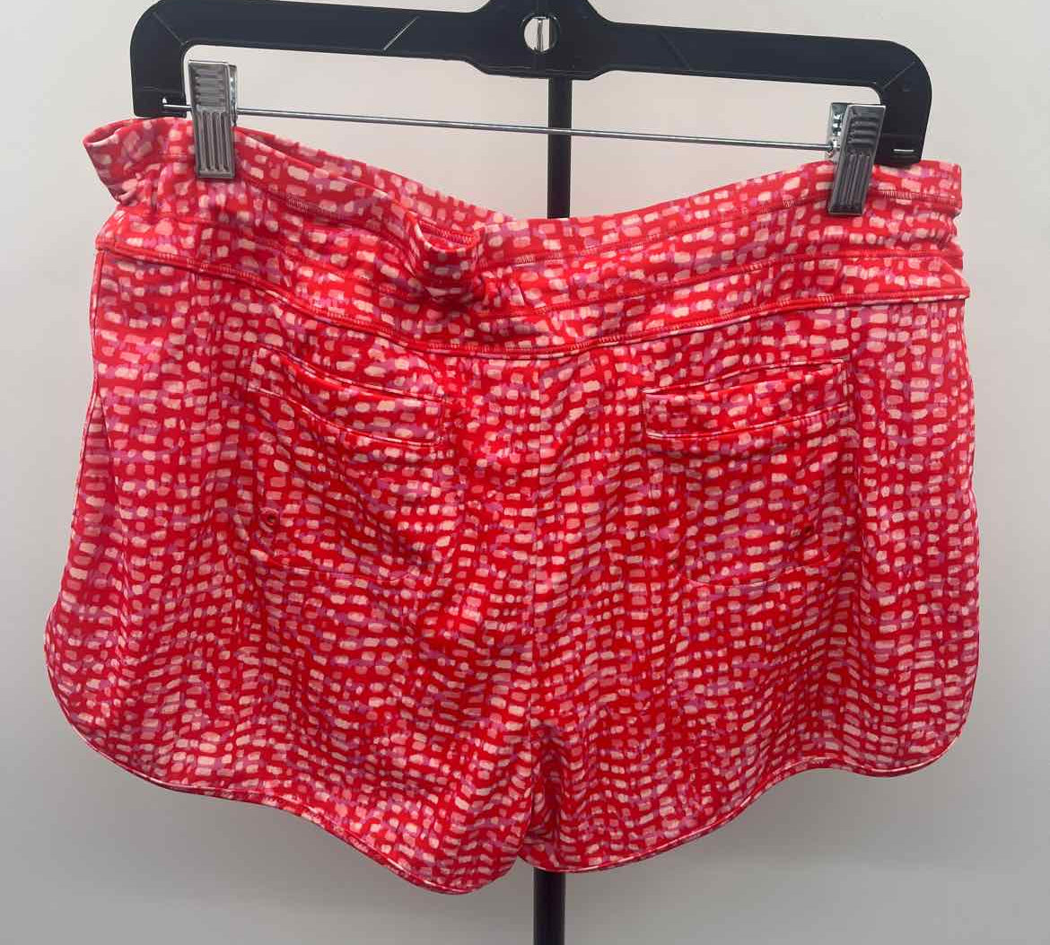 Athleta Women's Size 14 Orange Abstract Shorts