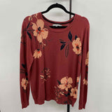 danielrainn Women's Size M Terracotta Floral Sweater