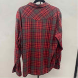 Lucky Brand Men's Size XL Red Plaid Long Sleeve Shirt