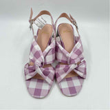 J Crew Women's Shoe Size 7 Lavender Plaid Sandals