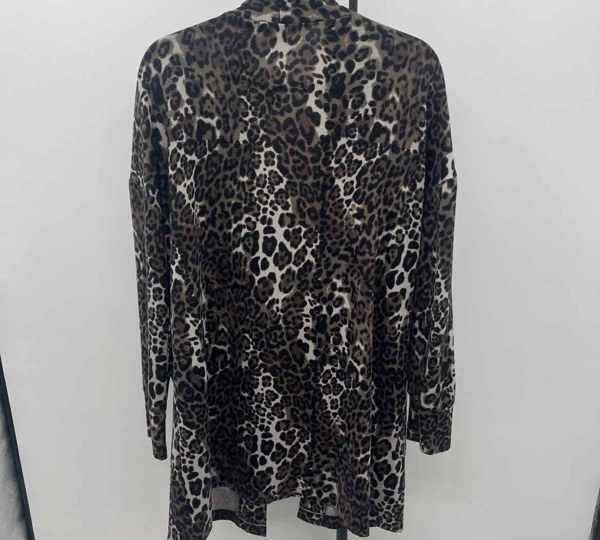 Sanctuary Women's Size M Taupe Animal Print Cardigan