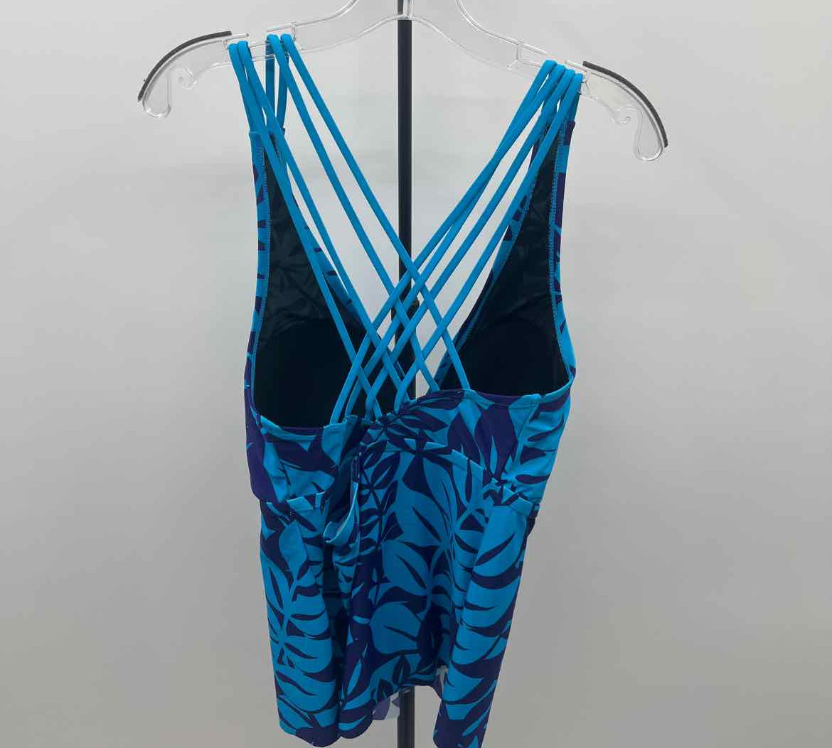 swimsuits for all Women's Size 20 Turquoise Leaf Swimsuit - Separate