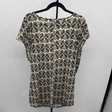 Lane Bryant Women's Size 3X Black Damask Short Sleeve Shirt