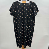 purejill Women's Size 10P Black Floral Dress