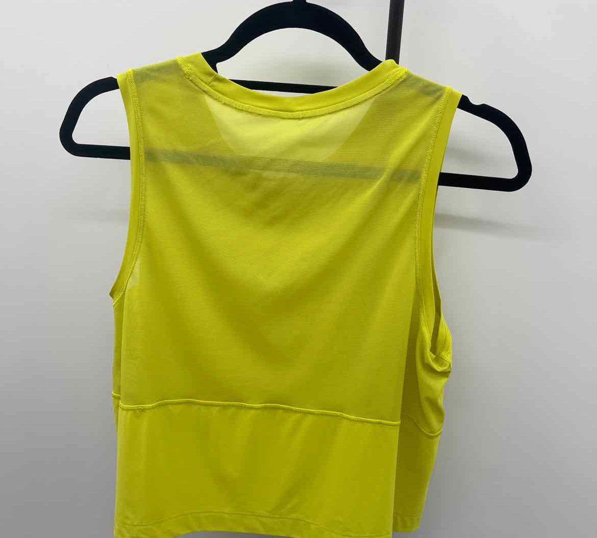 Athleta Women's Size S Chartreuse Solid Sleeveless Shirt