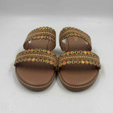 Kensie Women's Shoe Size 7 Tan Beaded Sandals