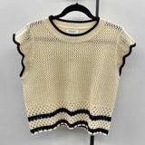 Gilli Women's Size M Ivory Open Weave Sweater