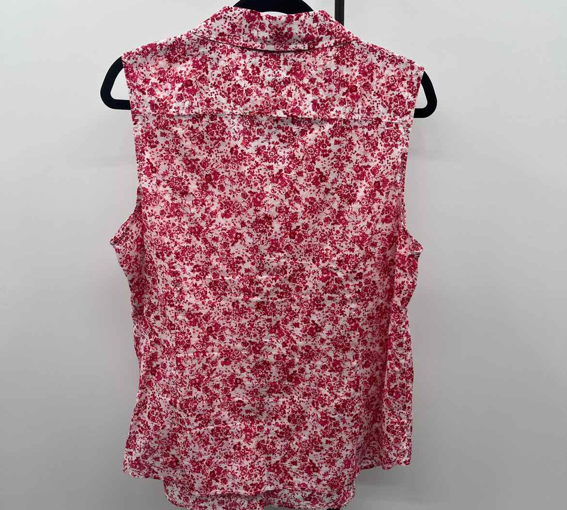 Tommy Hilfiger Women's Size XL Fuschia Floral Sleeveless Shirt
