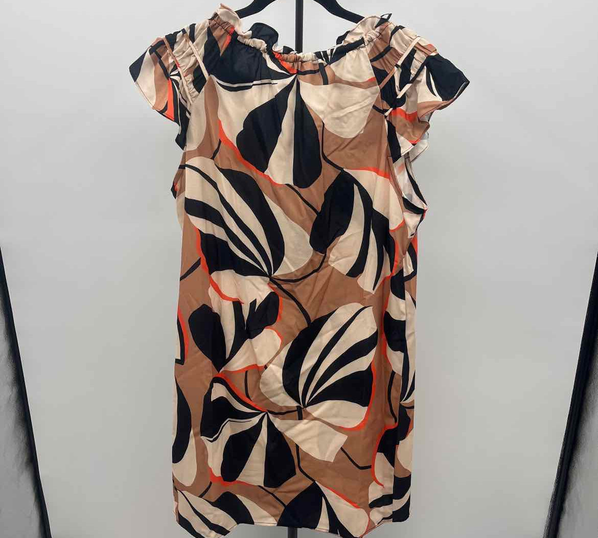 Robbie Bee Women's Size 14 Tan Leaf Dress