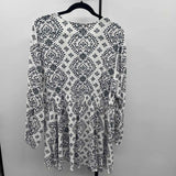 Lane Bryant Women's Size 1X White Abstract Tunic