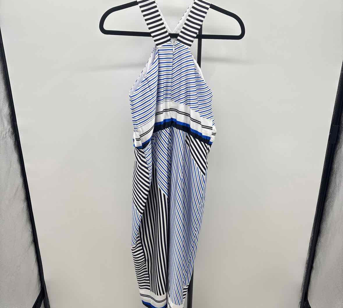 Ann Taylor Women's Size 2P Blue Stripe Dress