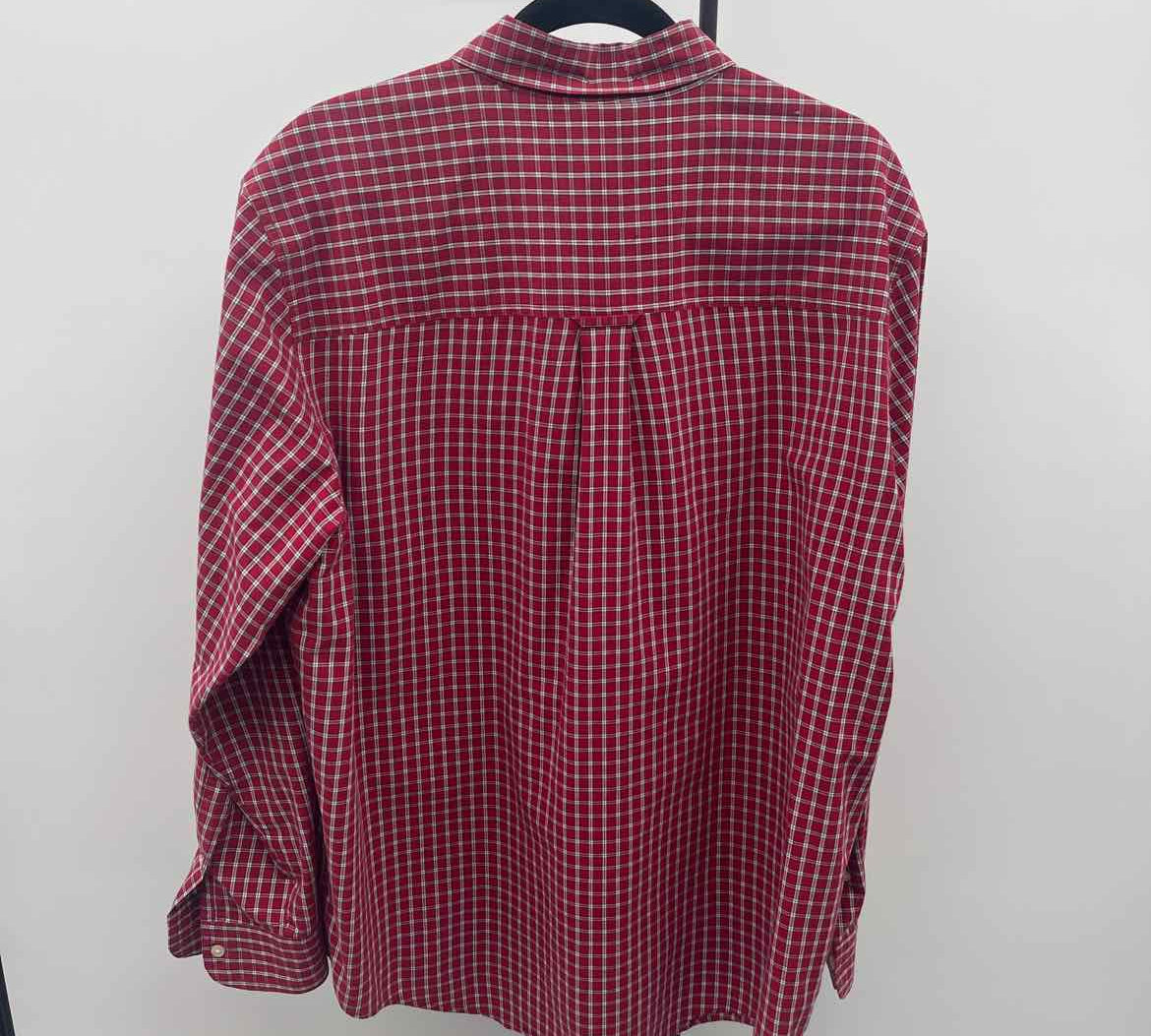 Chaps Men's Size XL Red Plaid Long Sleeve Shirt