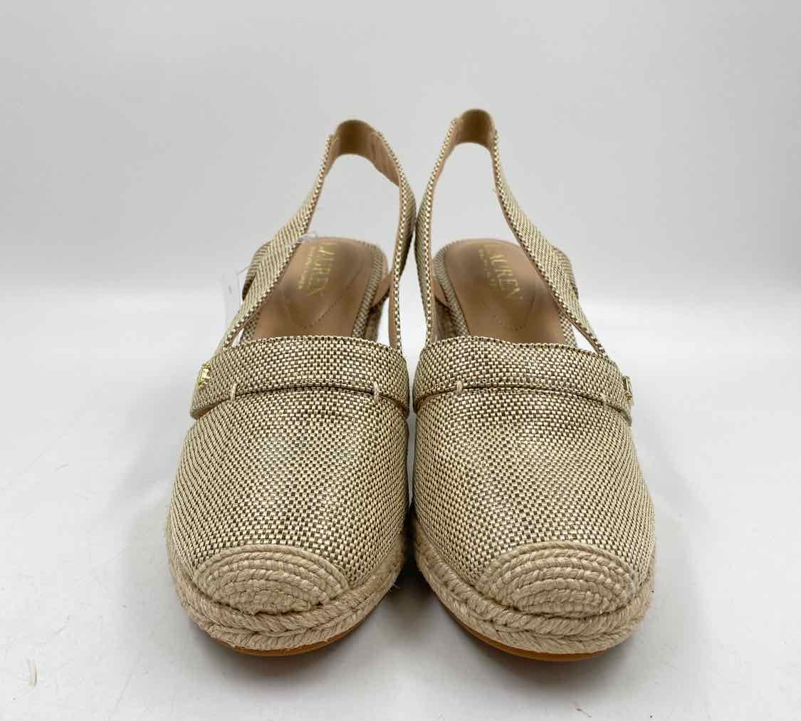 Ralph Lauren Women's Shoe Size 7 Beige Textured Wedges