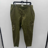 Anthropologie Junior's Size 16W Green Solid Pants