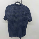 American Eagle Men's Size XL Blue Textured Short Sleeve Shirt