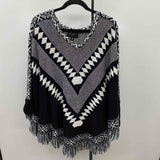 Romeo & Juliet Women's Size S/M Black Diamond Poncho