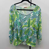 Hearts of Palm Women's Size L Green Leaf Long Sleeve Shirt