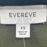 Evereve Women's Size XS Green Ribbed Long Sleeve Shirt