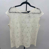 Eddie Bauer Women's Size L Ivory Lace Sleeveless Shirt