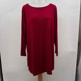 Eileen Fisher Women's Size 1X Red Solid Tunic