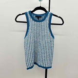 Ann Taylor Women's Size XS Turquoise Textured Sleeveless Shirt