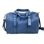 Back MARC by MARC JACOBS Blue Leather TOTALLY TURNLOCK SHIFTY Handled Duffel Purse w/Crossbody