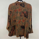 Tianello Women's Size XL Brown fan Long Sleeve Shirt