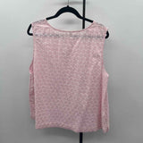 Talbots Women's Size 2X Pink Stripe Sleeveless Shirt