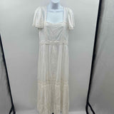 Love Shack Fancy Women's Size 14 White Textured Dress