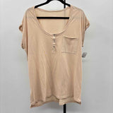Aerie Women's Size S Beige Solid Short Sleeve Shirt