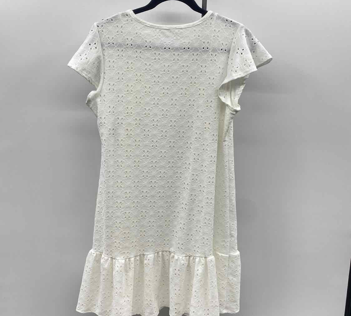 Unbranded Women's Size 12 White Eyelet Dress